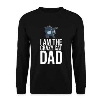 Dabbing Cat Funny Cat - Unisex Sweatshirt - black - Front - Alina (178cm) & Michal (187cm)