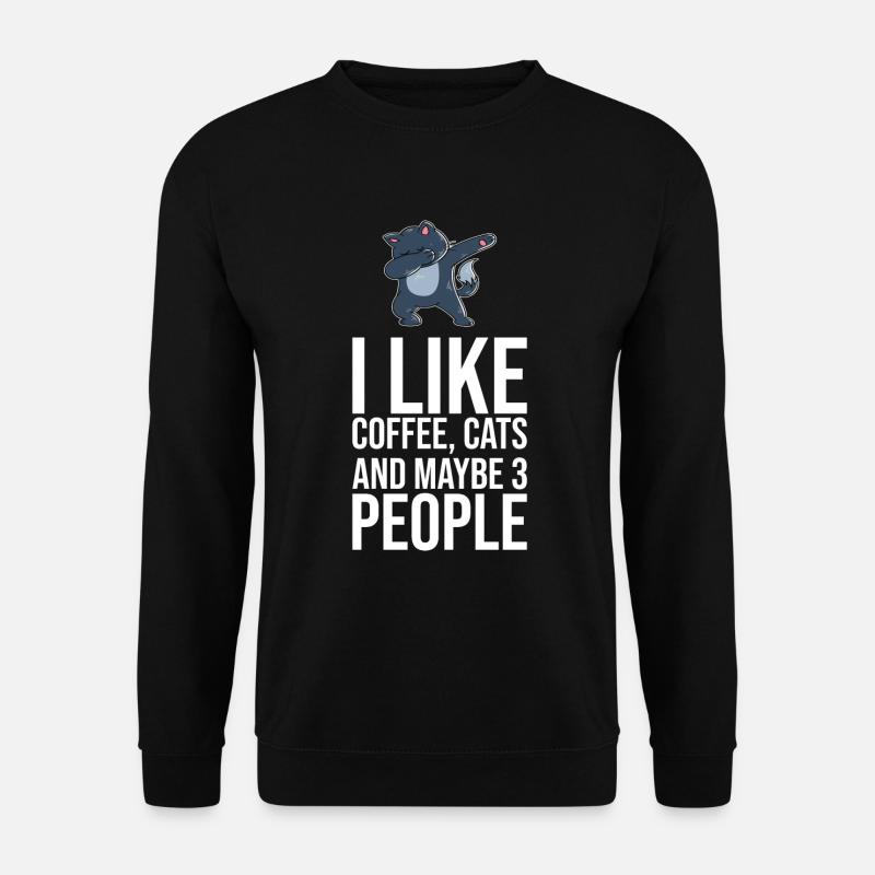 Dabbing Cat Funny Cat - Unisex Sweatshirt - black