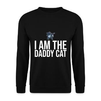 Dabbing Cat Funny Cat - Unisex Sweatshirt - black - Front - Alina (178cm) & Michal (187cm)