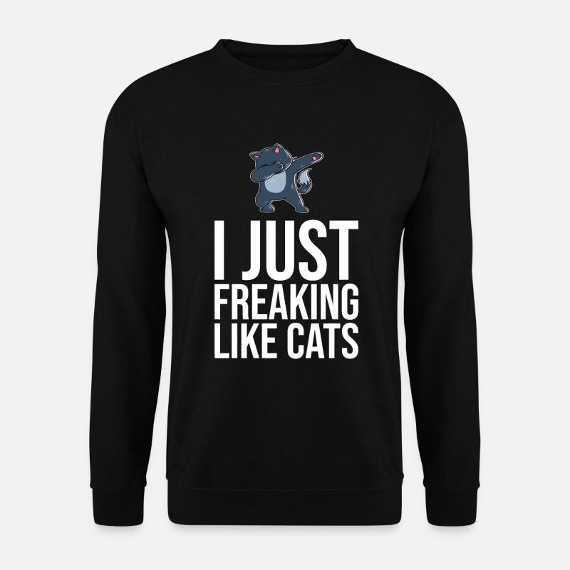 Dabbing Cat Funny Cat - Unisex Sweatshirt - black