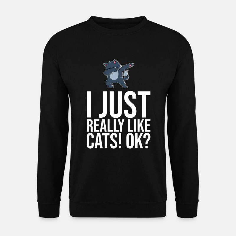 Dabbing Cat Funny Cat - Unisex Sweatshirt - black