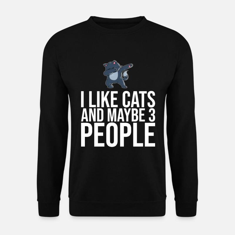 Dabbing Katze Lustige Katze - Unisex Pullover - Schwarz