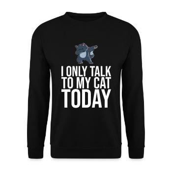 Dabbing Cat Funny Cat - Unisex Sweatshirt - black - Front - Alina (178cm) & Michal (187cm)