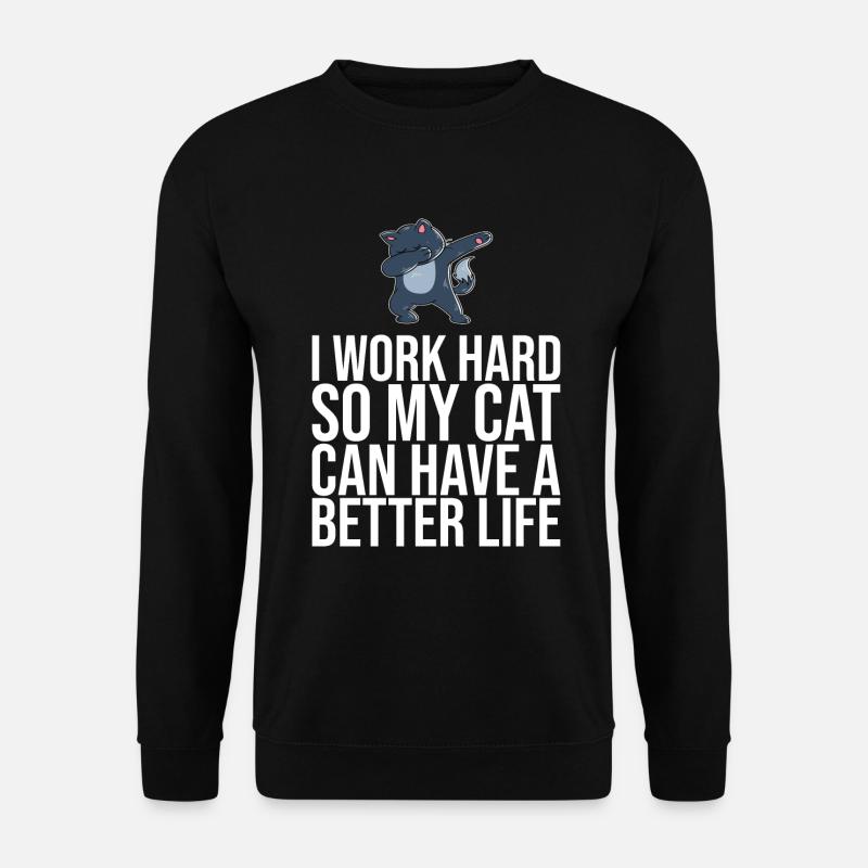 Dabbing Cat Funny Cat - Unisex Sweatshirt - black