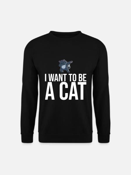 Dabbing Cat Funny Cat - Unisex Sweatshirt - black