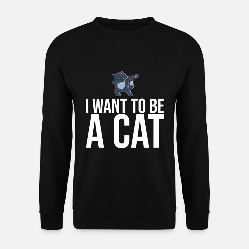 Dabbing Katze Lustige Katze - Unisex Pullover - Schwarz
