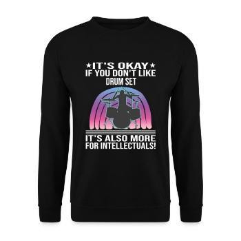 Ce n’est pas grave si vous ne quittez pas le batteur de la batterie - Sweat-shirt Unisexe - noir - Devant - Alina (178cm) & Michal (187cm)