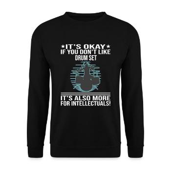 Ce n’est pas grave si vous ne quittez pas le batteur de la batterie - Sweat-shirt Unisexe - noir - Devant - Alina (178cm) & Michal (187cm)