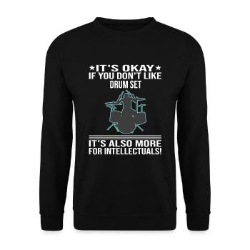 Ce n’est pas grave si vous n’aimez pas le batteur de batterie - Sweat-shirt Unisexe - noir - Devant - Alina (178cm) & Michal (187cm)