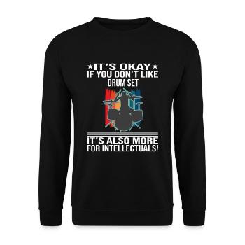 Ce n’est pas grave si vous ne quittez pas le batteur de la batterie - Sweat-shirt Unisexe - noir - Devant - Alina (178cm) & Michal (187cm)