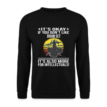 Ce n’est pas grave si vous n’aimez pas le batteur de batterie - Sweat-shirt Unisexe - noir - Devant - Alina (178cm) & Michal (187cm)