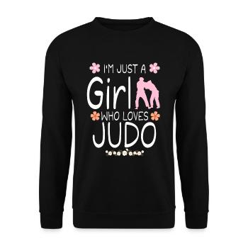 I m Just A Girl Who Loves Judo - Unisex Sweatshirt - black - Front - Alina (178cm) & Michal (187cm)