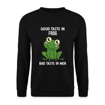 Grenouille Bon goût dans Grenouille Mauvais goût Im Men - Sweat-shirt Unisexe - noir - Devant - Alina (178cm) & Michal (187cm)