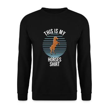 C'est ma chemise de cheval - Sweat-shirt Unisexe - noir - Devant - Alina (178cm) & Michal (187cm)