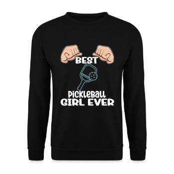 Meilleure fille de pickleball de tous les temps - Sweat-shirt Unisexe - noir - Devant - Alina (178cm) & Michal (187cm)