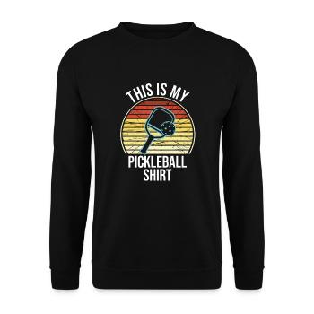 This Is My Pickleball Shirt - Unisex Sweatshirt - black - Front - Alina (178cm) & Michal (187cm)