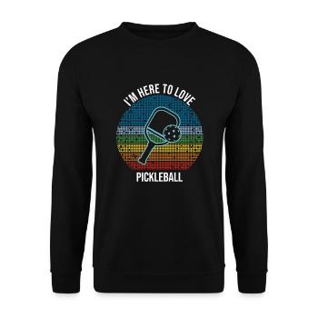 Je suis ici pour aimer le pickleball - Sweat-shirt Unisexe - noir - Devant - Alina (178cm) & Michal (187cm)