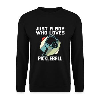Juste un garçon qui aime le pickleball - Sweat-shirt Unisexe - noir - Devant - Alina (178cm) & Michal (187cm)