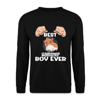 Je préfère être avec mon hamster - Sweat-shirt Unisexe - noir - Devant - Alina (178cm) & Michal (187cm)