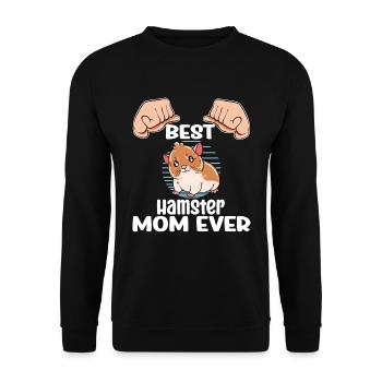 Je préfère être avec mon hamster - Sweat-shirt Unisexe - noir - Devant - Alina (178cm) & Michal (187cm)