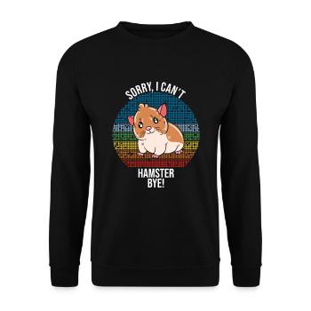 Je préfère être avec mon hamster - Sweat-shirt Unisexe - noir - Devant - Alina (178cm) & Michal (187cm)