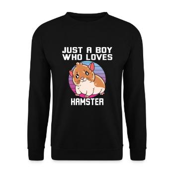Je préfère être avec mon hamster - Sweat-shirt Unisexe - noir - Devant - Alina (178cm) & Michal (187cm)
