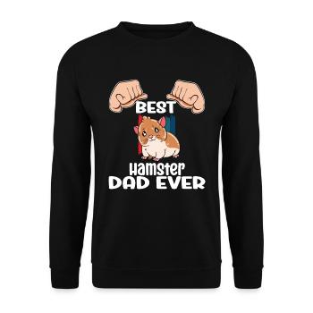 Je préfère être avec mon hamster - Sweat-shirt Unisexe - noir - Devant - Alina (178cm) & Michal (187cm)