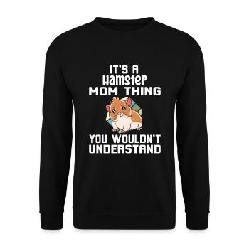 Je préfère être avec mon hamster - Sweat-shirt Unisexe - noir - Devant - Alina (178cm) & Michal (187cm)