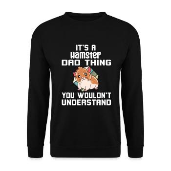 Je préfère être avec mon hamster - Sweat-shirt Unisexe - noir - Devant - Alina (178cm) & Michal (187cm)