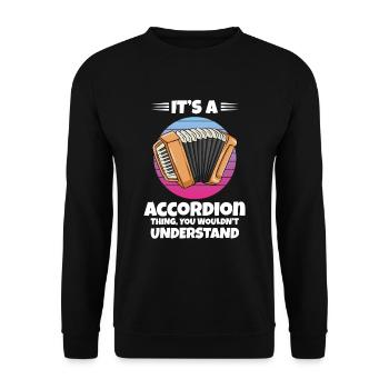 C’est un truc d’accordéon que vous ne comprendriez pas - Sweat-shirt Unisexe - noir - Devant - Alina (178cm) & Michal (187cm)