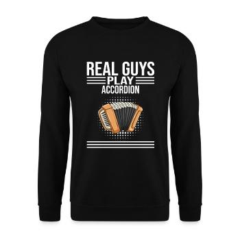 De vrais gars jouent de l’accordéon - Sweat-shirt Unisexe - noir - Devant - Alina (178cm) & Michal (187cm)