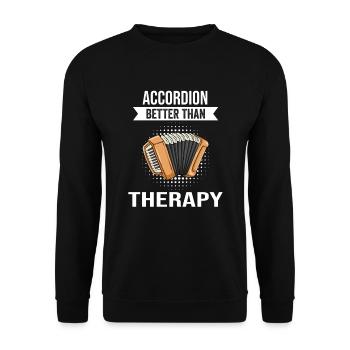 L’accordéon mieux que la thérapie - Sweat-shirt Unisexe - noir - Devant - Alina (178cm) & Michal (187cm)