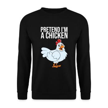 Pretend at A Chicken - Unisex Sweatshirt - black - Front - Alina (178cm) & Michal (187cm)
