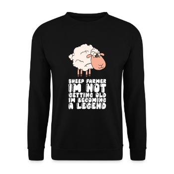 Sheep farmer I'm not getting old - Unisex Sweatshirt - black - Front - Alina (178cm) & Michal (187cm)