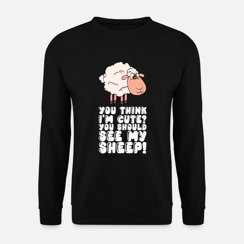 Ich Bin Süß, Du Solltest Meine Schafe Sehen - Unisex Pullover - Schwarz
