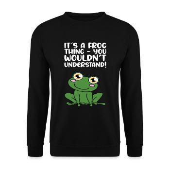 Une grenouille que vous ne comprendriez pas - Sweat-shirt Unisexe - noir - Devant - Alina (178cm) & Michal (187cm)