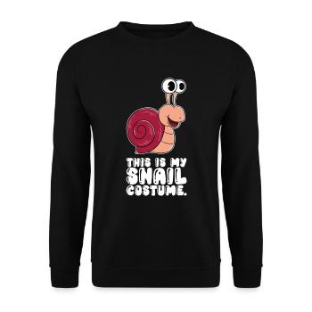 This is my snail costume - Unisex Sweatshirt - black - Front - Alina (178cm) & Michal (187cm)