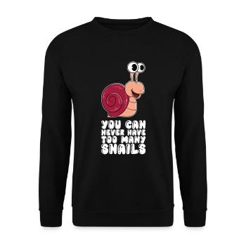 Man Kann Nie Zu Viele Schnecken Haben - Unisex Pullover - Schwarz - Vorne - Alina (178cm) & Michal (187cm)