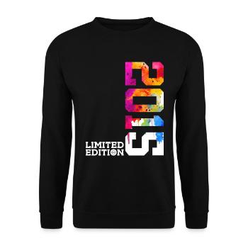 11. GEBURTSTAG LIMITED EDITION 2015 - Unisex Pullover - Schwarz - Vorne - Alina (178cm) & Michal (187cm)