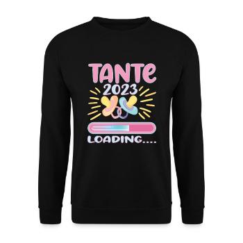Tante 2023 Loading - Unisex Pullover - Schwarz - Vorne - Alina (178cm) & Michal (187cm)