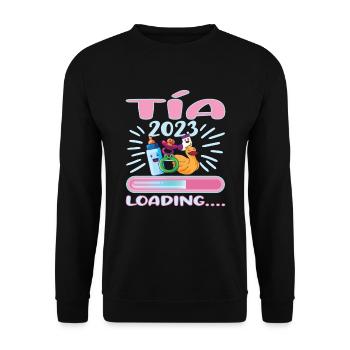 Tía 2023 Loading Tía - Unisex Pullover - Schwarz - Vorne - Alina (178cm) & Michal (187cm)
