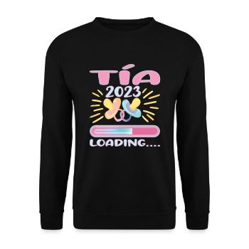 Tía 2023 Loading - Unisex Pullover - Schwarz - Vorne - Alina (178cm) & Michal (187cm)