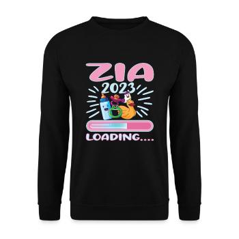 Zia 2023 Loading Zia - Unisex Pullover - Schwarz - Vorne - Alina (178cm) & Michal (187cm)