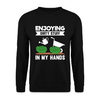 Profiter de choses sales dans mes mains - Sweat-shirt Unisexe - noir - Devant - Alina (178cm) & Michal (187cm)