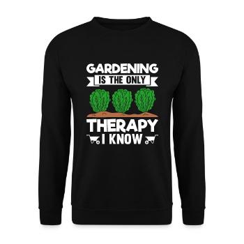 Le jardinage est la seule thérapie que je connaisse - Sweat-shirt Unisexe - noir - Devant - Alina (178cm) & Michal (187cm)