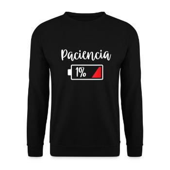 Divertida Camiseta de Paciencia de 1 - Sweat-shirt Unisexe - noir - Devant - Alina (178cm) & Michal (187cm)