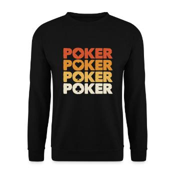 Joueur de poker Joueur de poker Cadeau de poker - Sweat-shirt Unisexe - noir - Devant - Alina (178cm) & Michal (187cm)