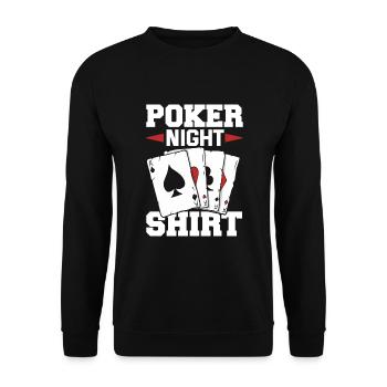 Poker Player Poker Player Poker Gift - Unisex Sweatshirt - black - Front - Alina (178cm) & Michal (187cm)