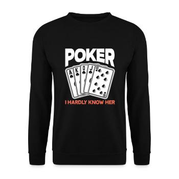 Joueur de poker Joueur de poker Cadeau de poker - Sweat-shirt Unisexe - noir - Devant - Alina (178cm) & Michal (187cm)