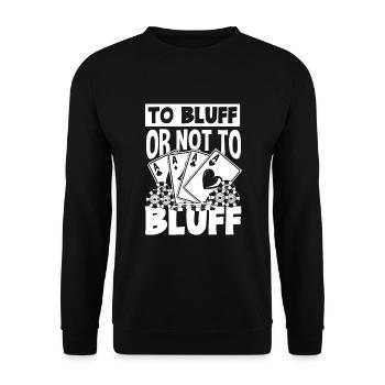 Poker Player Poker Player Poker Gift - Unisex Sweatshirt - black - Front - Alina (178cm) & Michal (187cm)
